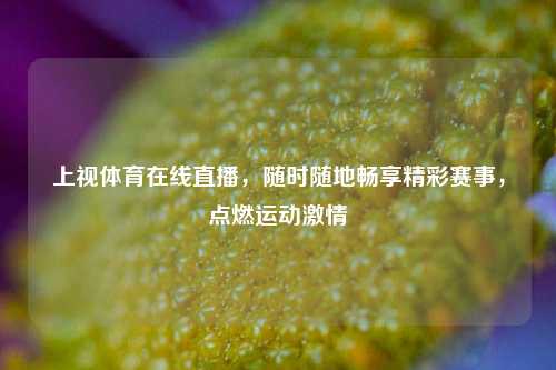 上视体育在线直播，随时随地畅享精彩赛事，点燃运动激情