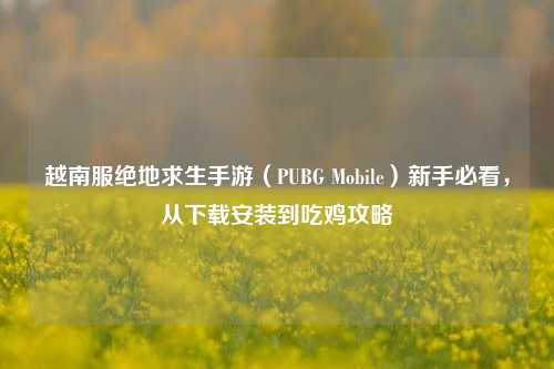 越南服绝地求生手游（PUBG Mobile）新手必看，从下载安装到吃鸡攻略