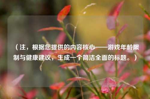 （注，根据您提供的内容核心——游戏年龄限制与健康建议，生成一个简洁全面的标题。）