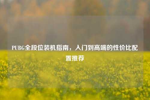 PUBG全段位装机指南，入门到高端的性价比配置推荐
