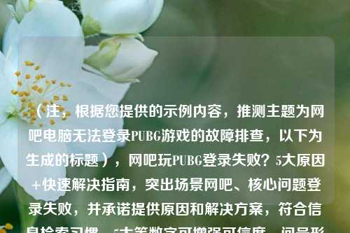 （注，根据您提供的示例内容，推测主题为网吧电脑无法登录PUBG游戏的故障排查，以下为生成的标题），网吧玩PUBG登录失败？5大原因+快速解决指南，突出场景网吧、核心问题登录失败，并承诺提供原因和解决方案，符合信息检索习惯。5大等数字可增强可信度，问号形式引发读者共鸣）