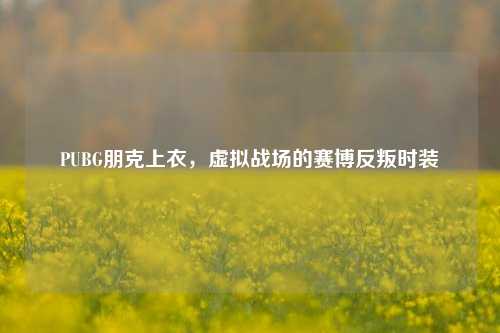 PUBG朋克上衣，虚拟战场的赛博反叛时装