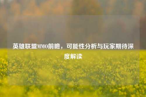 英雄联盟MMO前瞻，可能性分析与玩家期待深度解读