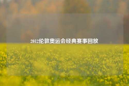 2012伦敦奥运会经典赛事回放